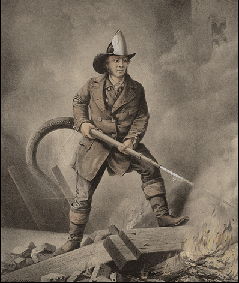 Firefighting tradition of using water to extinguish a fire