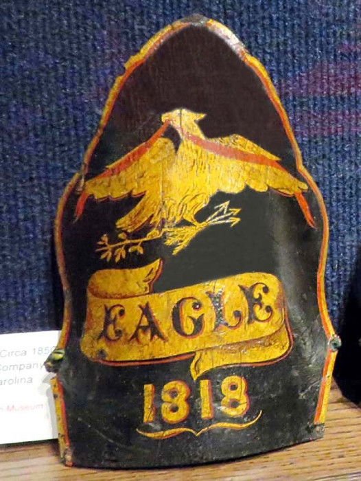 ca. 1860 leather helmet front