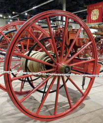 1866 hunneman hose cart wheel