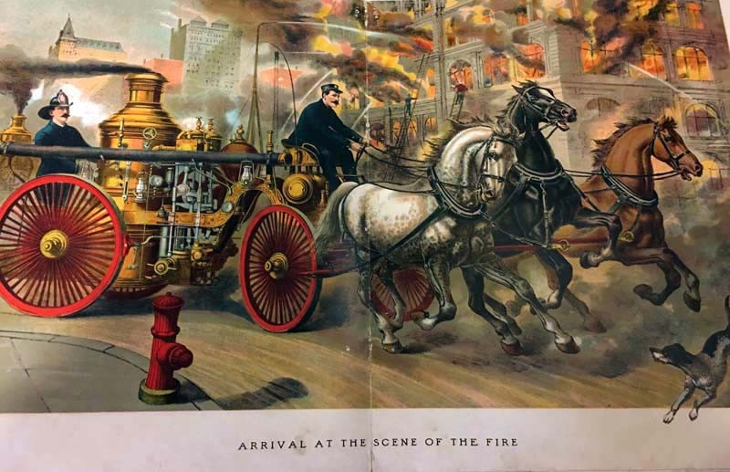 arriving at the fire