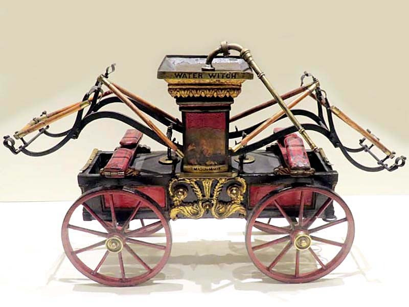 patent model of a manual pumper