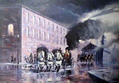 Pulling the Steamer to the Fire